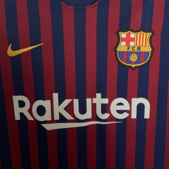 Authentic 2018 Barcelona Soccer Jersey Boy Size XL - Picture 5 of 7
